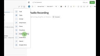 Record audio inside a note on Evernote for desktop [upl. by Pudens]