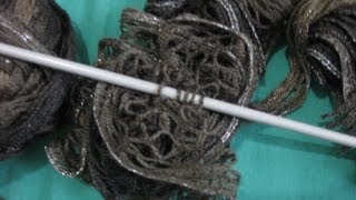 Learn How To Knit A Stylish Ruffle Scarf With Mesh Sashay Scarf  Net Yarn Tutorial [upl. by Charlton904]