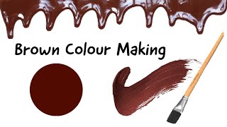 Brown Colour Tutorial  How to make Brown Colour  Acrylic Colour Mixing  Almin Creatives [upl. by Jandy]