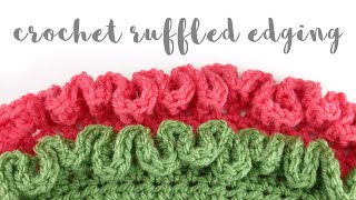 How to Crochet Ruffled Edging [upl. by Pitzer]