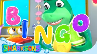 Sea Animals  BINGO  Learn ABCs  Videos for Kids  Nursery Rhymes amp Kids Songs  The Sharksons [upl. by Esiocnarf]