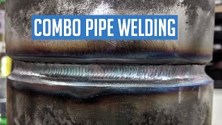 Combo Pipe Welding  2G TIG Root 7018 Fill Cap [upl. by Laekcim]