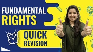 Fundamental Rights Indian Constitution  Quick Revision [upl. by Hildagard995]