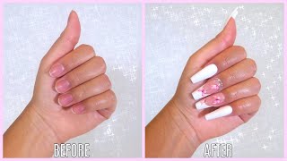 DIY Easy Fake Nails no acrylic or damage [upl. by Aitak]