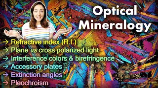 Optical Mineralogy Pt1 Plane amp Cross Polarized Light Birefringence Pleochroism etc  GEO GIRL [upl. by Rawna]