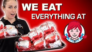 We Eat THE ENTIRE Wendys MENU [upl. by Ecirtak676]