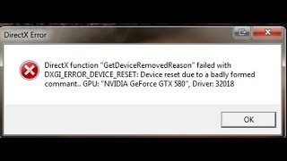 How to fix Directx function quotGetDeviceRemovedReasonquot FIX 2019  Windows 10  Any Games [upl. by Stella]