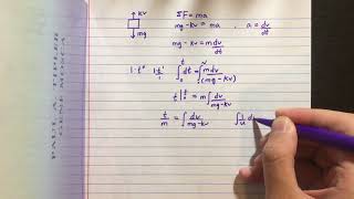 Drag Force Differential Equation [upl. by Nahtnoj401]