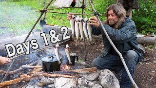 Days 1 amp 2 Of 30 Day Survival Challenge  Canadian Rockies [upl. by Ivad]