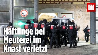 Gefängnismeuterei Polizei stürmt Knast in Thüringen  JVA Untermaßfeld [upl. by Ellerrehs]