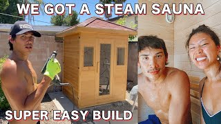 WE BUILT A STEAM SAUNA WEEKLY VLOG 2  Christine Le [upl. by Yleak390]