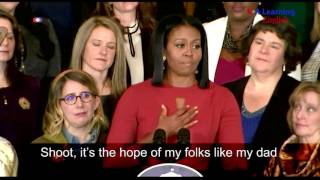 Michelle Obama Last Official Speech as First Lady [upl. by Tteirrah]